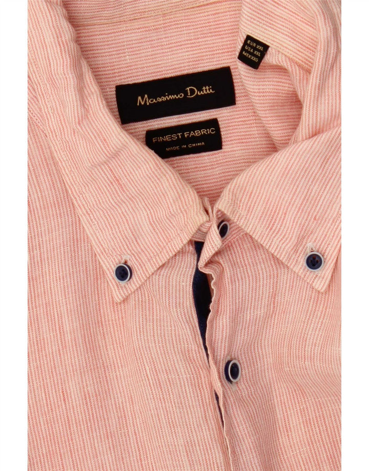 Cămașă Massimo Dutti pentru bărbați 2XL roz cu dungi