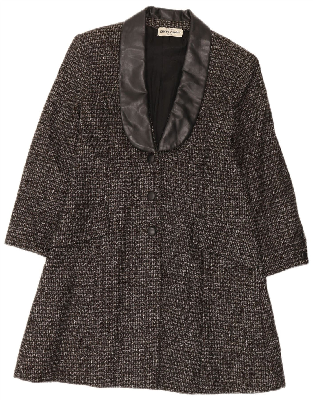 Pardesiu de damă Pierre Cardin UK 10 mic negru cu pete