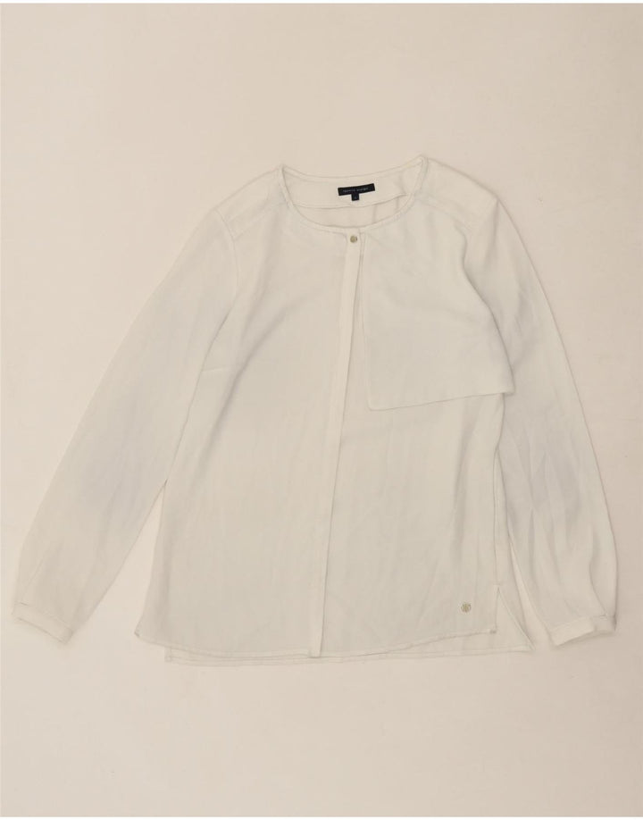 TOMMY HILFIGER Womens Long Sleeve Shirt Blouse US 6 Medium White Vintage Tommy Hilfiger and Second-Hand Tommy Hilfiger from Messina Hembry 