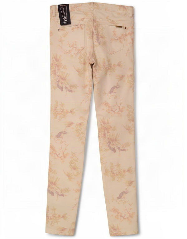 Blugi skinny Trafaluc pentru femei Zara EU 34 2XS L24 L29 Bumbac floral alb