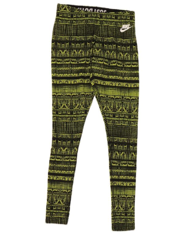 Leggings pentru femei cu model abstract Nike UK 6 XS bumbac galben