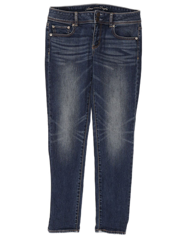Blugi skinny pentru femei American Eagle US 6 Medium W30 L29 Bumbac bleumarin