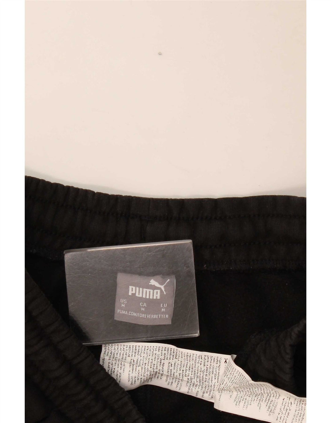 Pantaloni de trening Puma pentru bărbați Joggeri, bumbac mediu negru