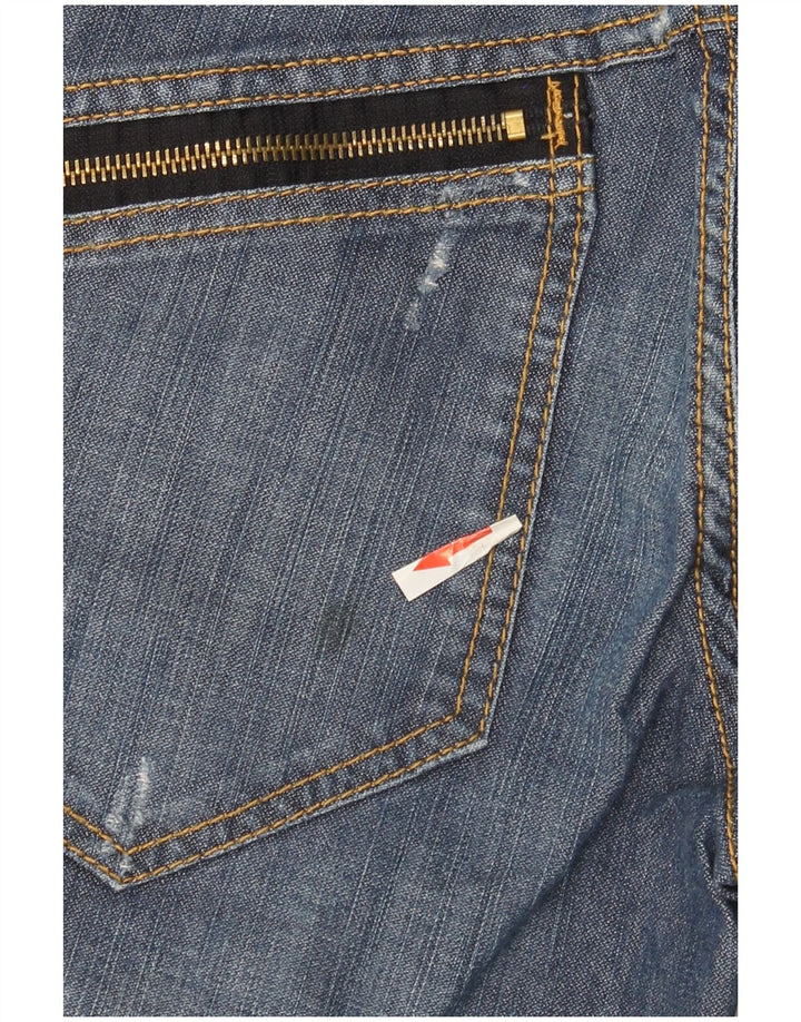 Pantaloni scurți din blugi pentru femei Liu Jo W28, bumbac albastru mediu