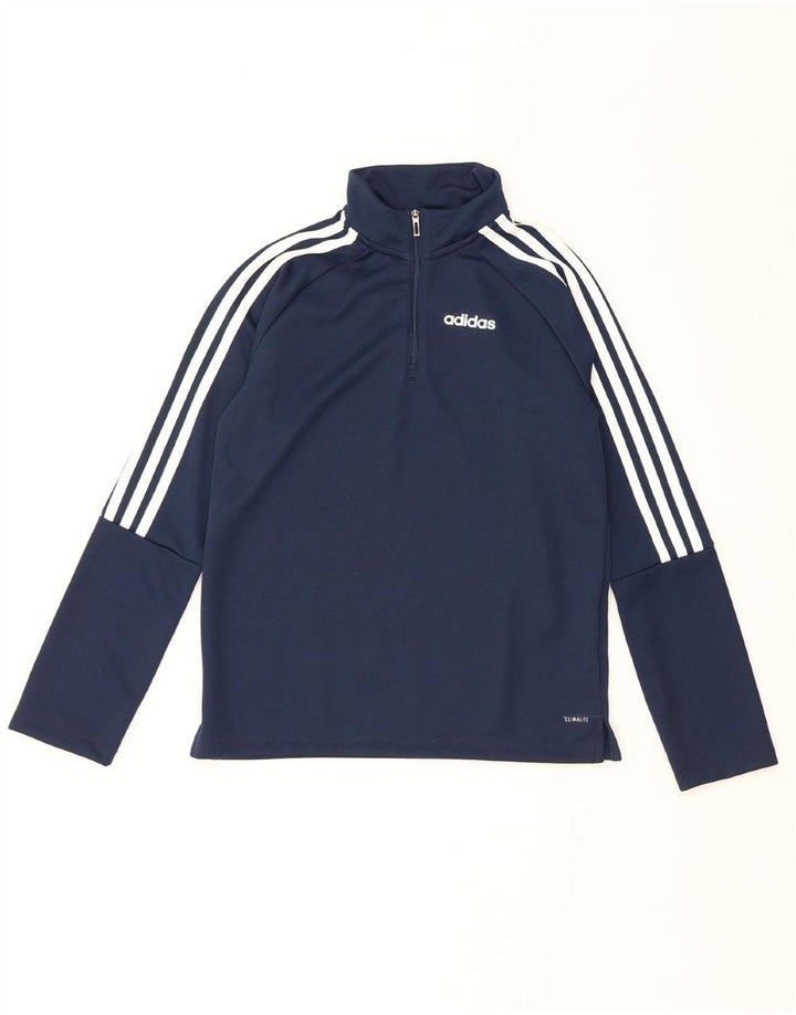 ADIDAS Climalite Pullover Trening Top 11-12 Ani Bleumarin
