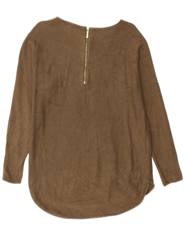 Pulover pentru femei Michael Kors cu paragate, cu gât de barca, UK 14 Medium Khaki