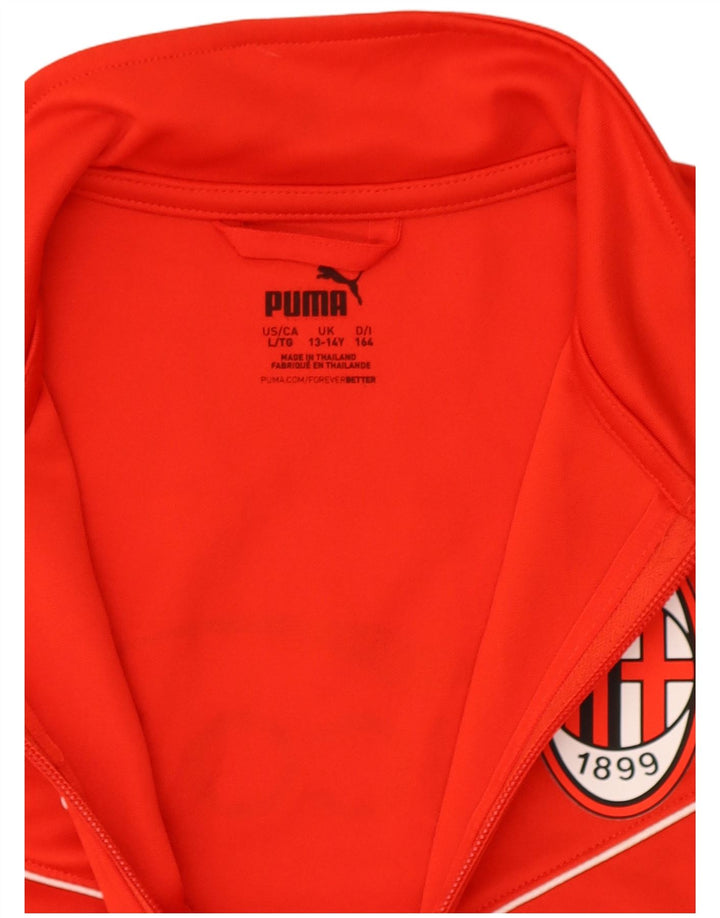 Jachetă de trening cu grafică Puma AC Milan pentru băieți 13-14 ani poliester roșu