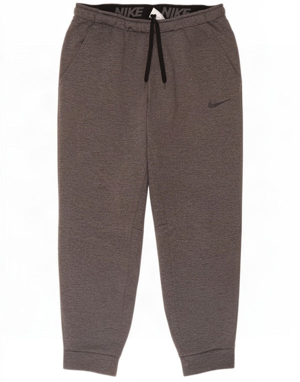 Pantaloni de trening Nike pentru bărbați Therma-Fit Pantaloni de jogging, mari, gri, bumbac