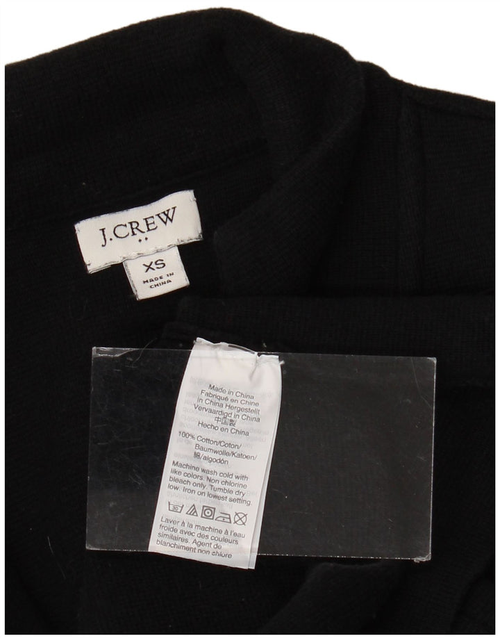 J. CREW Jachetă pentru femei cu 2 nasturi, UK 6 XS, bumbac negru