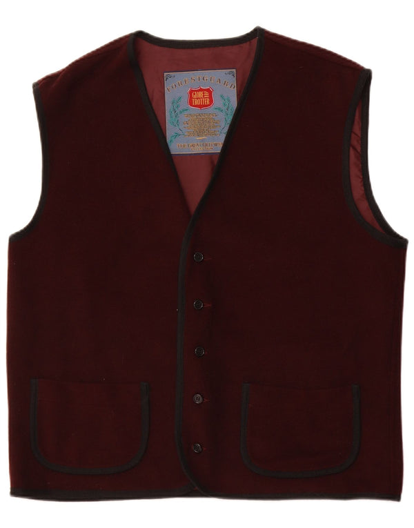 Gilet pentru bărbați Globe Trotter UK 40 Large Burgundy Acrylic