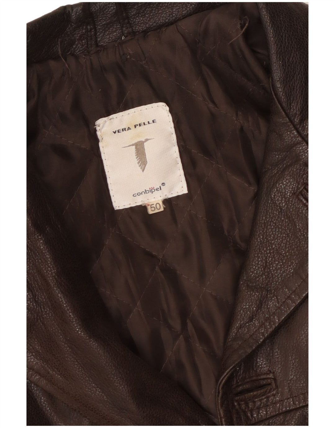 Jachetă de piele pentru bărbați Conbipel IT 50, maro, piele mare