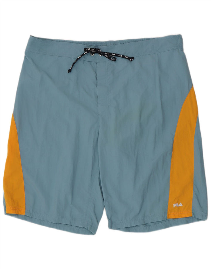 Pantaloni scurți de înot Fila pentru bărbați 2XL, albastru, poliamidă color bloc