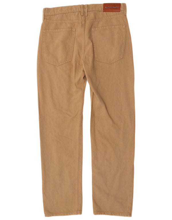 Marks & Spencer Pantaloni casual drepti autograf pentru bărbați W32 L31 bej