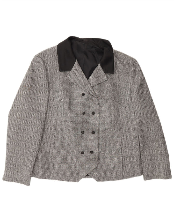 Sacou blazer pentru femei Erle ZF, cu două piepturi, UK 16, mare, gri, picior de găin