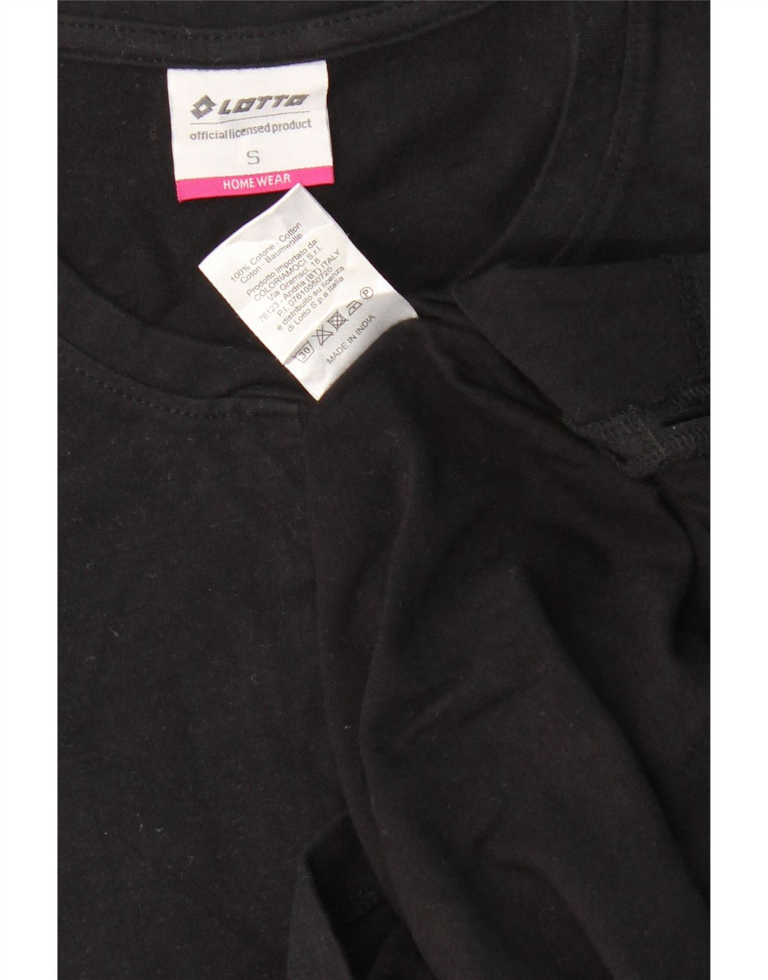 Top pentru femei Lotto cu mânecă lungă UK 10 mic bumbac negru