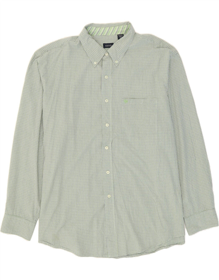 IZOD Mens Shirt 2XL Green Check Cotton Vintage Izod and Second-Hand Izod from Messina Hembry 