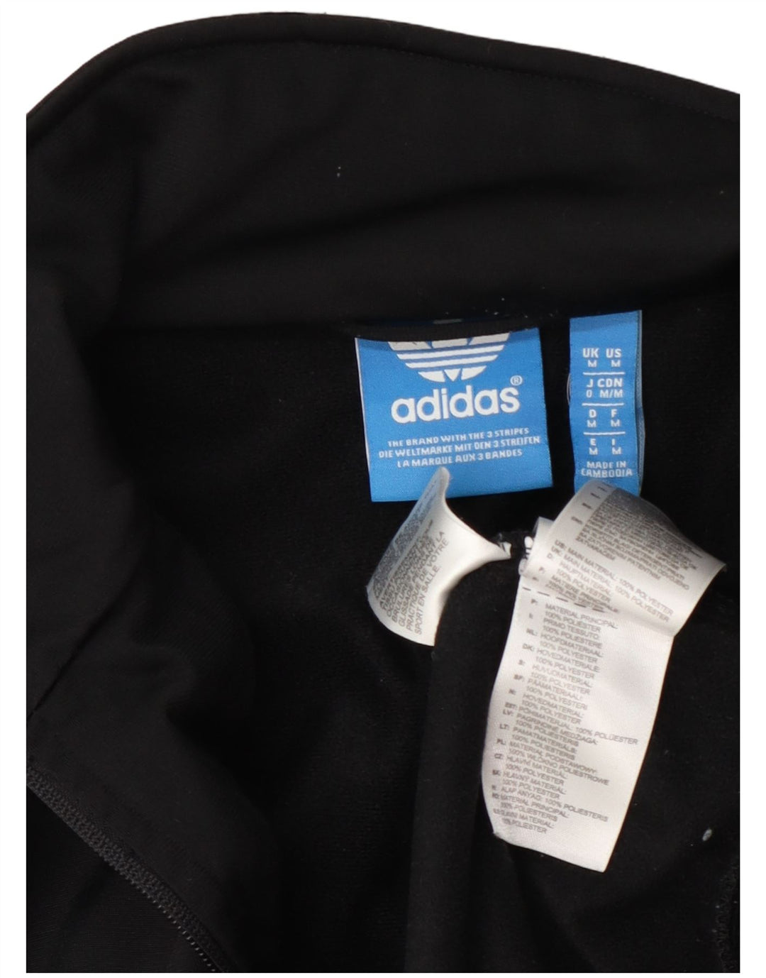 Jachetă pentru trening Adidas pentru bărbați, poliester mediu negru