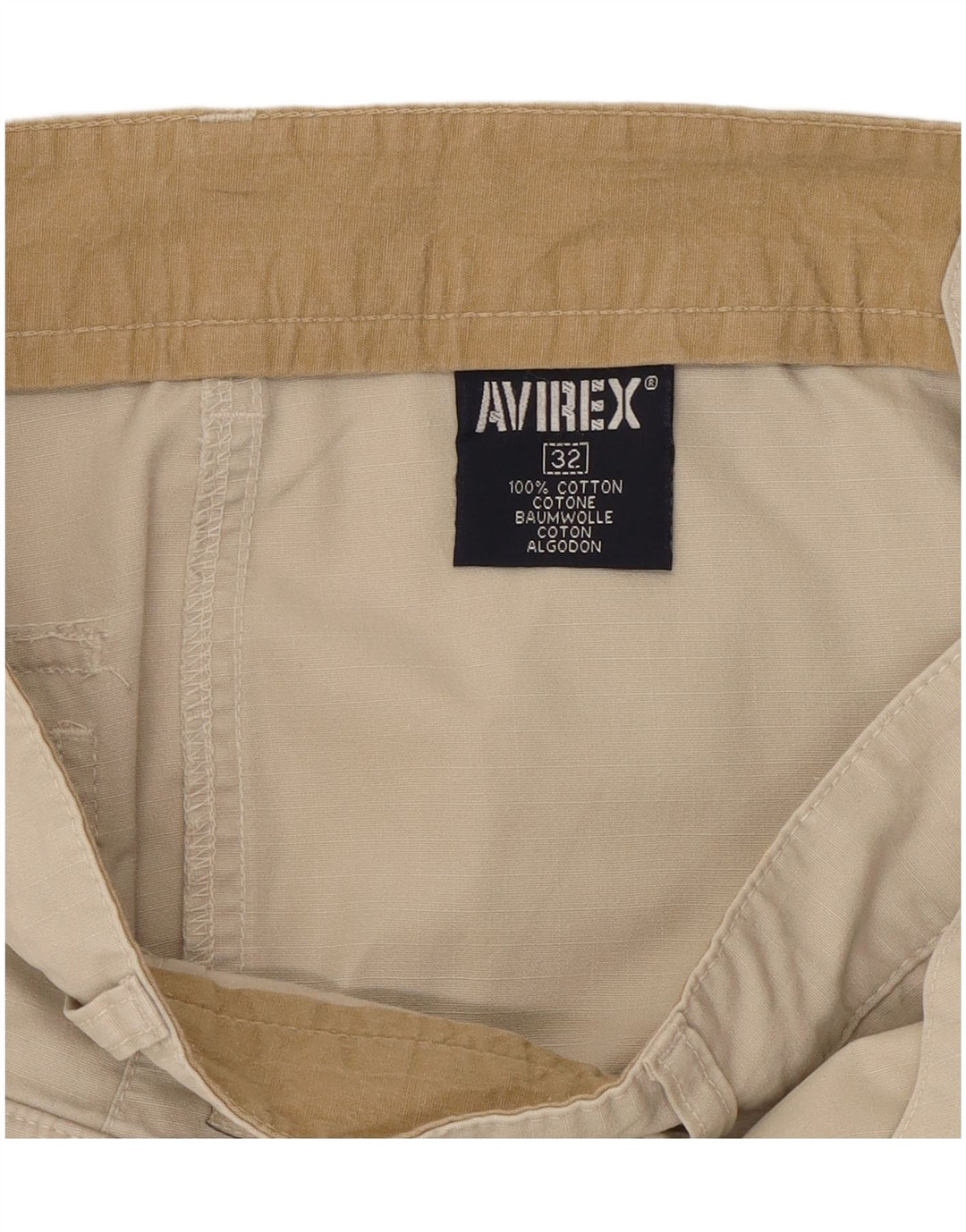 Pantaloni chino drepți pentru bărbați Avirex L32 L31 bumbac bej