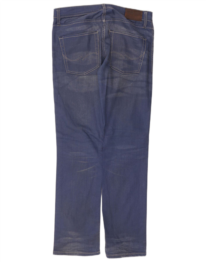 Blugi drepți pentru bărbați Jack & Jones W34 L32 albaștri