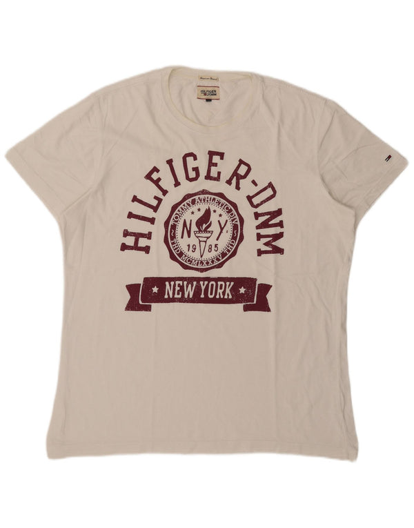 Tricou grafic Tommy Hilfiger pentru bărbați Top XL alb