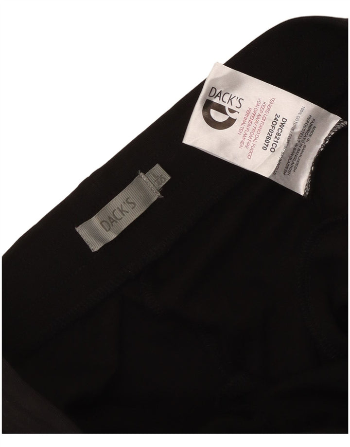 Pantaloni de trening Capri pentru femei Dack's UK 16, bumbac negru mare