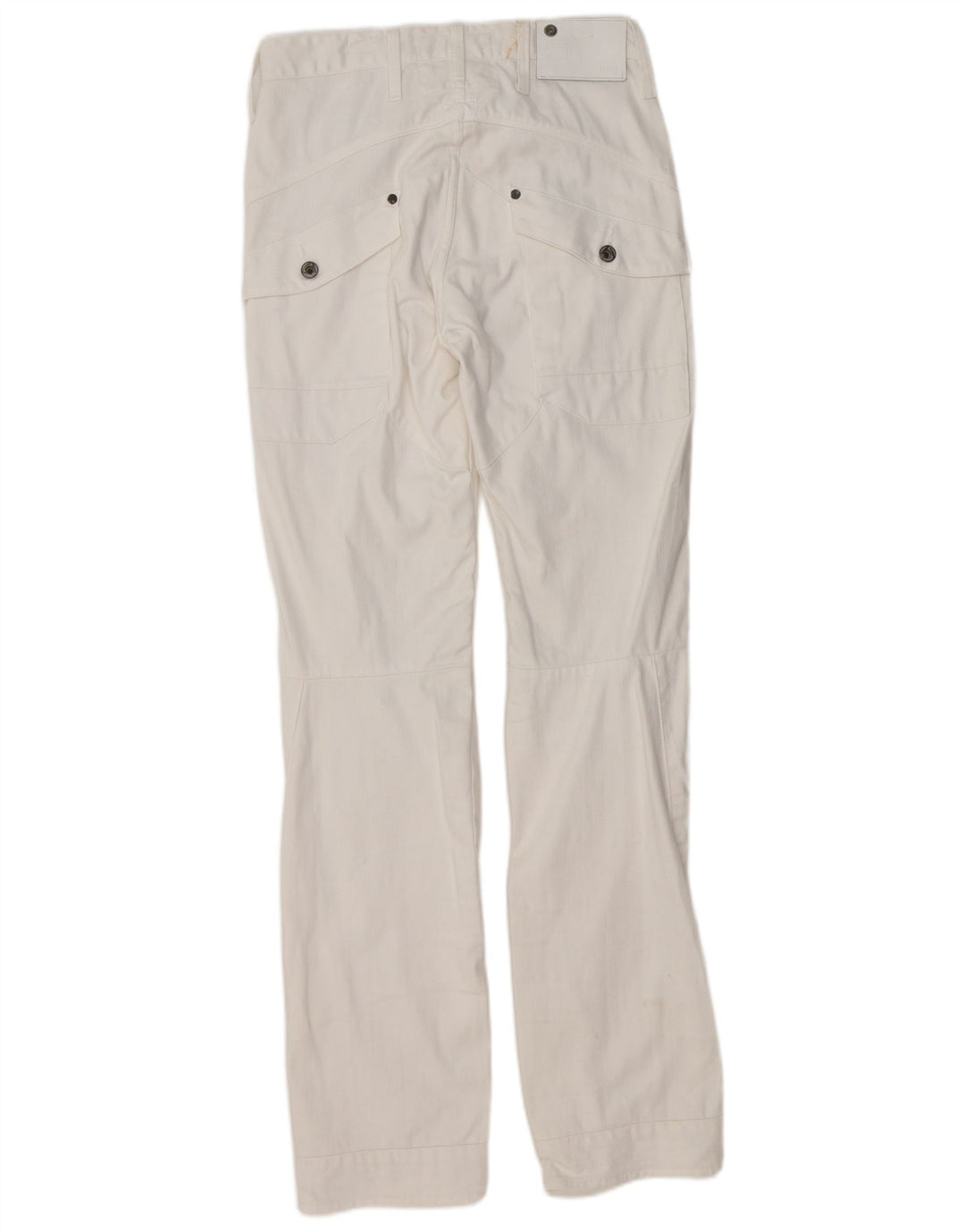 G-STAR Mens Straight Cargo Trousers W29 L34  White Cotton