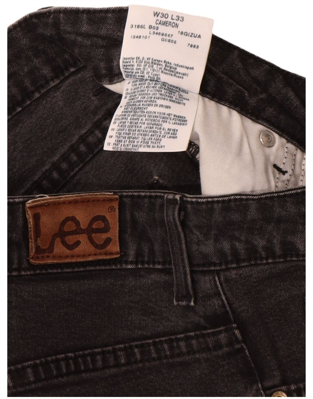 Blugi drepti pentru femei Lee Cameron W30 L28 bumbac negru