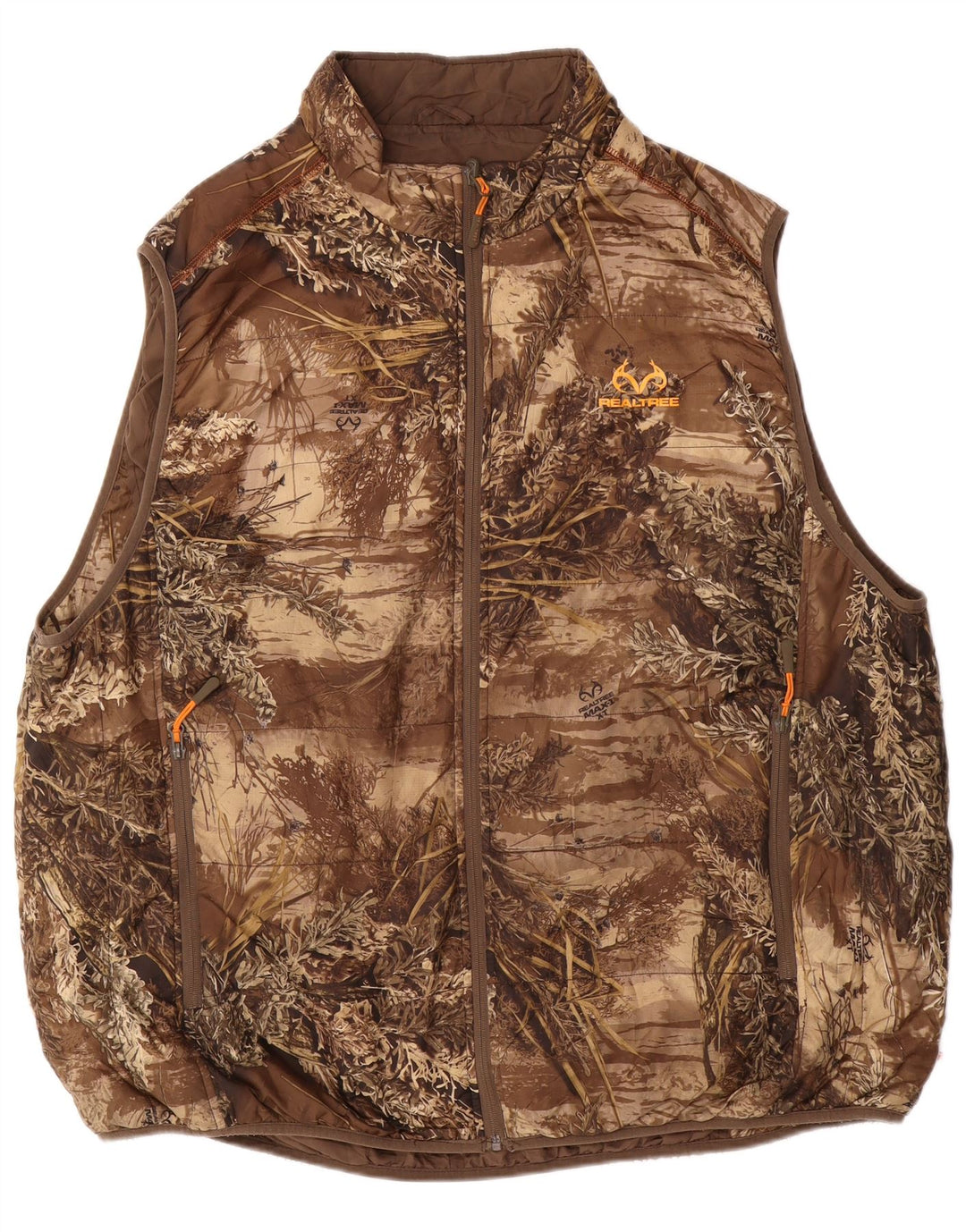 REALTREE Gilet reversibil pentru bărbați IT 54/56 3XL Maro Camuflaj Poliester