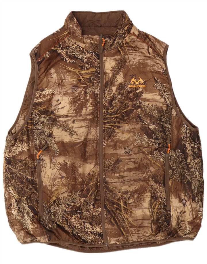 REALTREE Gilet reversibil pentru bărbați IT 54/56 3XL Maro Camuflaj Poliester