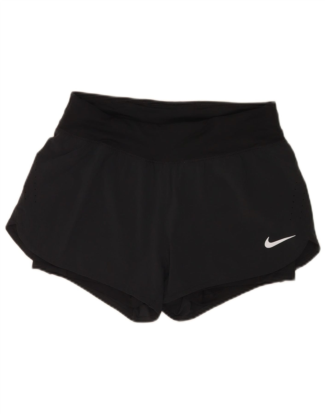 Pantaloni scurți sport Nike Dri Fit pentru femei UK 12 Medium Bleumarin Poliester