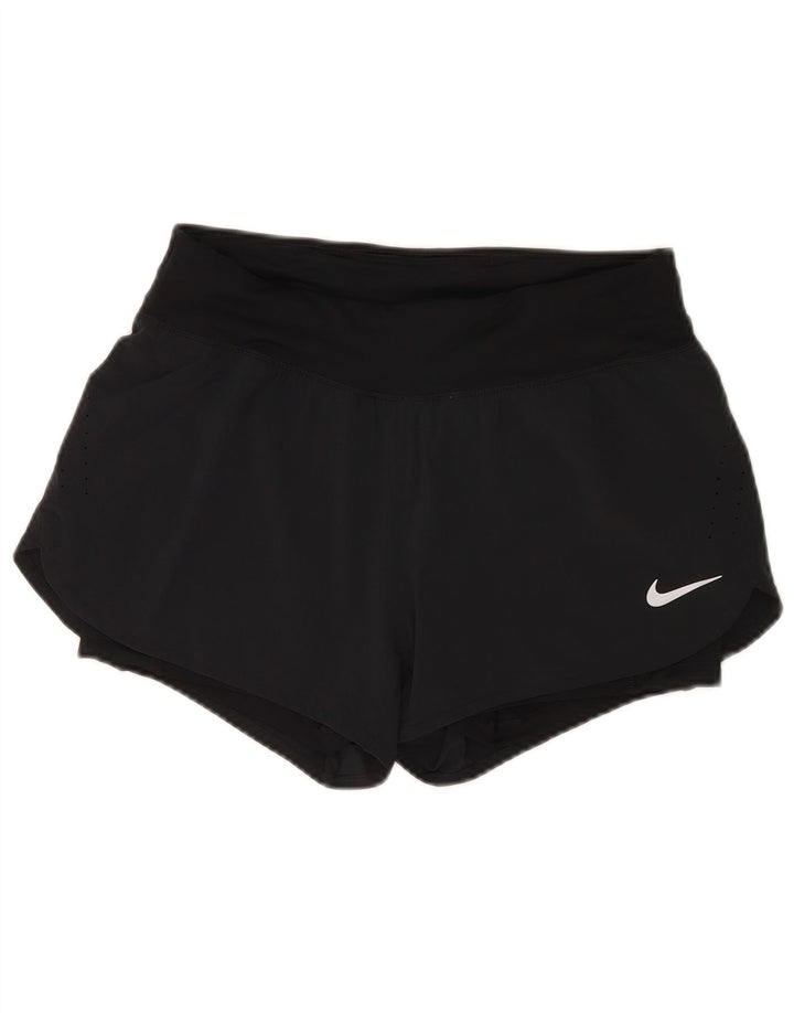 Pantaloni scurți sport Nike Dri Fit pentru femei UK 12 Medium Bleumarin Poliester
