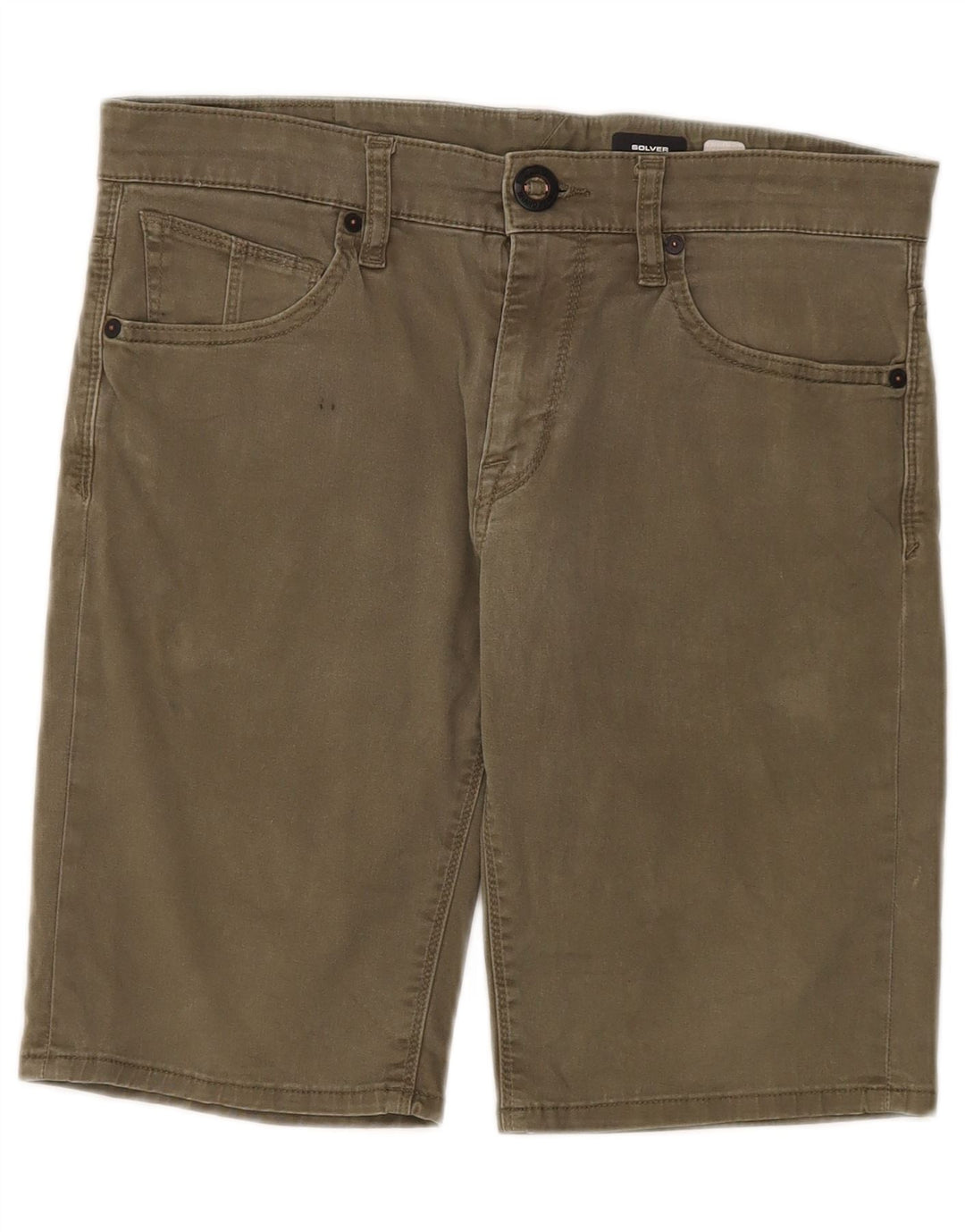 Pantaloni scurți Volcom Solver Denim W30 Medium Khaki Bumbac