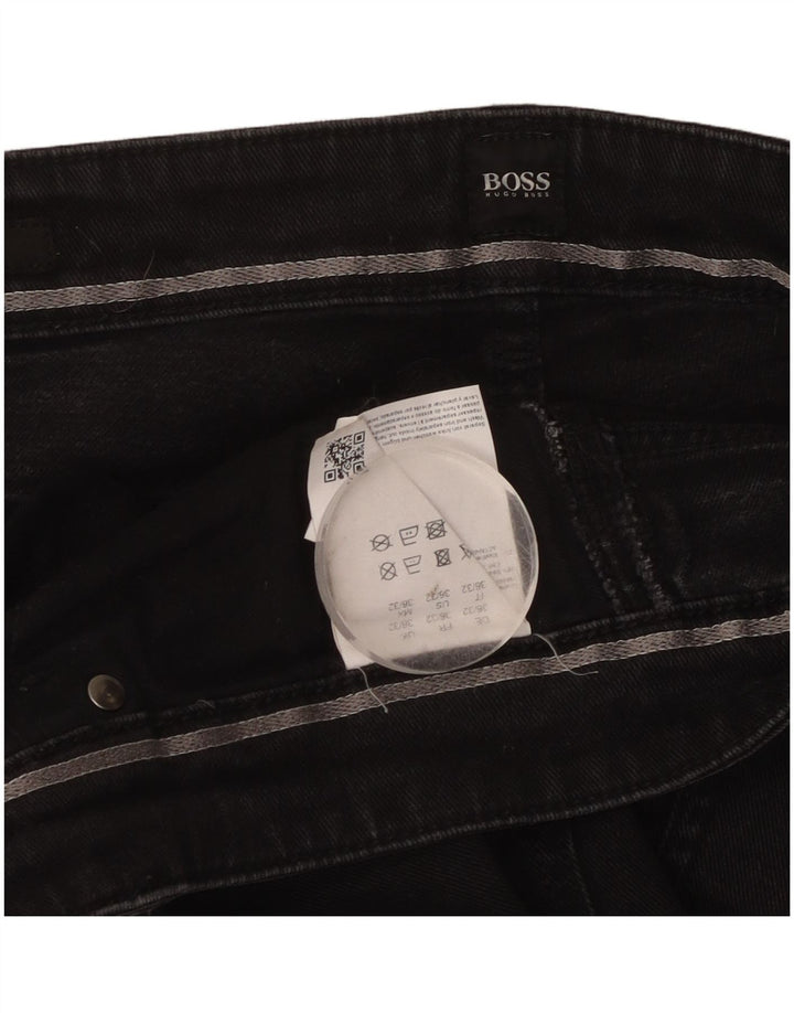Blugi slim pentru bărbați Hugo Boss W36 L32 bumbac negru