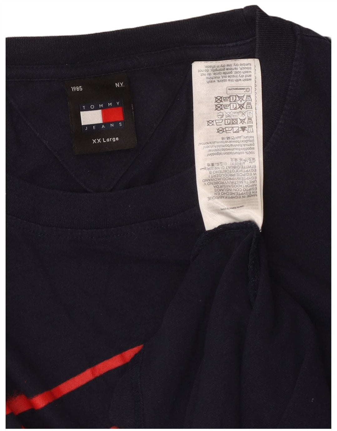 TOMMY HILFIGER Tricou grafic pentru bărbați Top 2XL Bumbac bleumarin