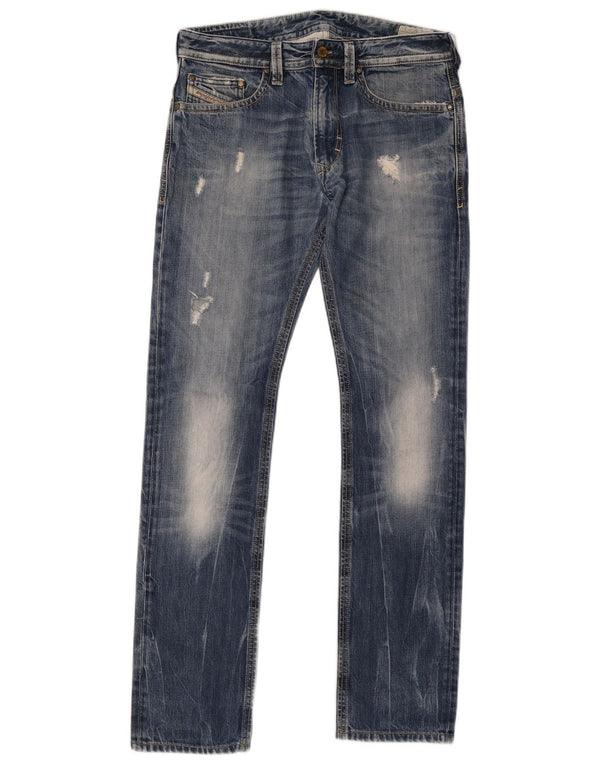 Jeans slim pentru bărbați Diesel Distressed W30 L33 Bumbac albastru