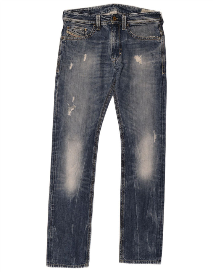 Jeans slim pentru bărbați Diesel Distressed W30 L33 Bumbac albastru