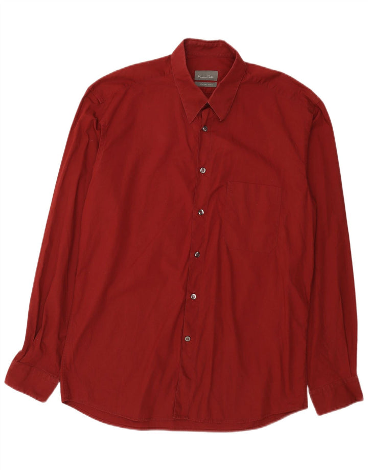 Cămașă Massimo Dutti pentru bărbați Mărimea 42 Mare Bumbac Burgundy