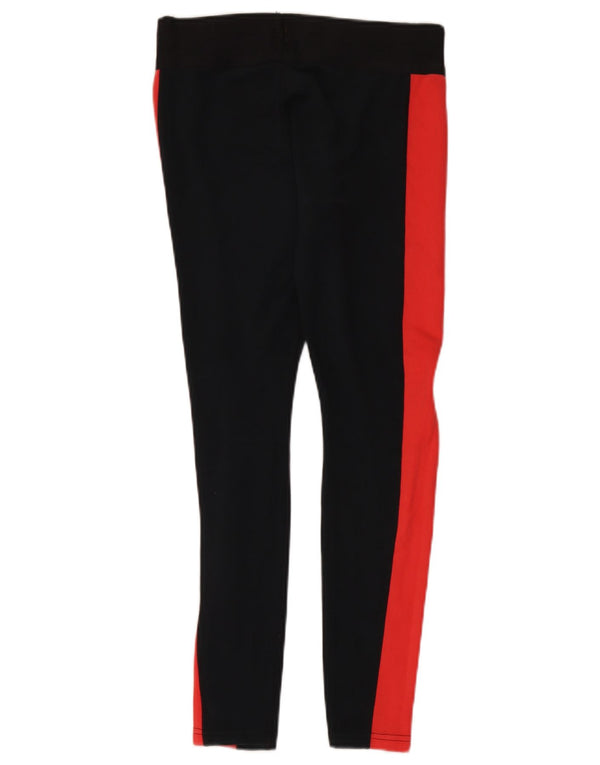 Leggings pentru femei Nike UK 10 mic, negru, color block, bumbac