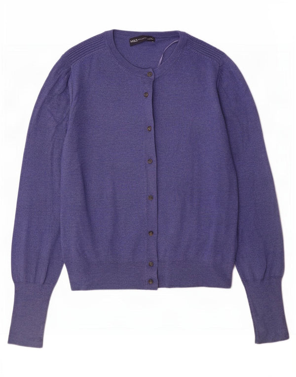 Pulover cardigan pentru femei Marks & Spencer UK 12 Medium Blue Viscose