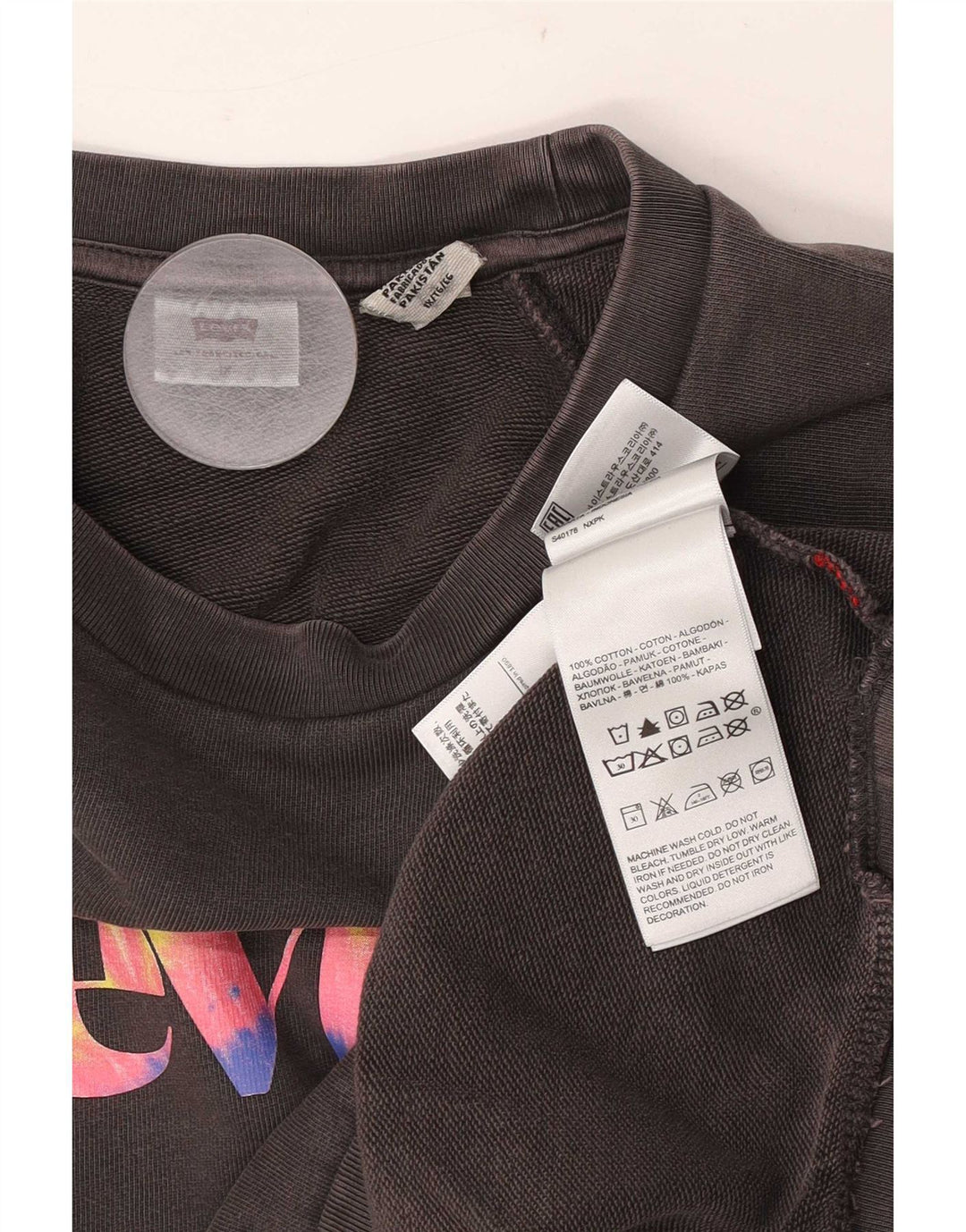 Pulover de hanorac supradimensionat pentru femei Levi's UK 18 XL bumbac gri