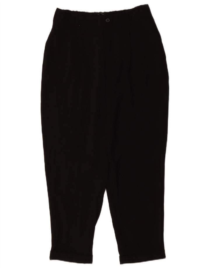 Pantaloni de costum conici pentru femei ZARA Mediu L28 L33 Poliester negru