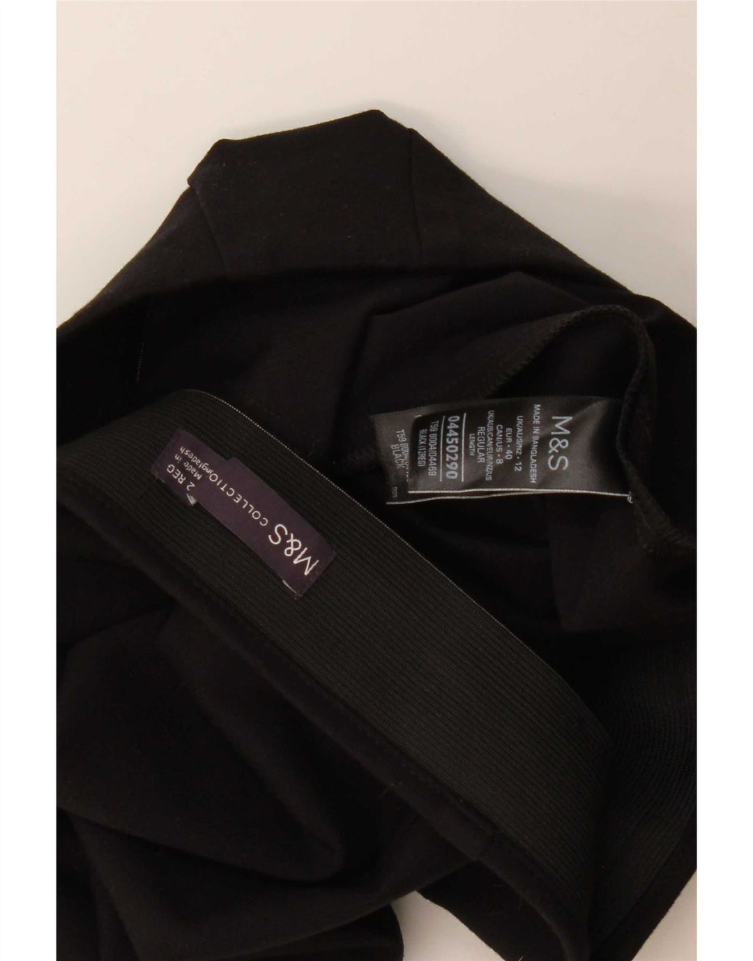Fustă mini pentru femei Marks & Spencer UK 12 Medium W30 Viscoză neagră