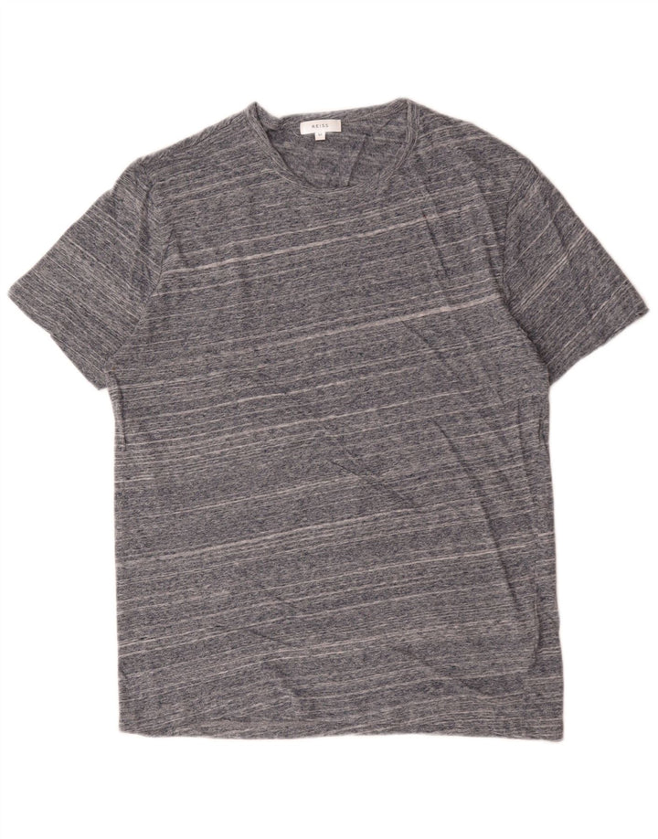 Tricou pentru bărbați Reiss Top din bumbac cu dungi gri mediu