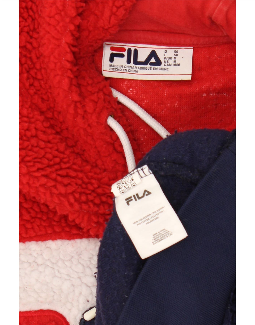 Pulover FILA pentru bărbați, cu glugă, fleece, mediu, multicolor