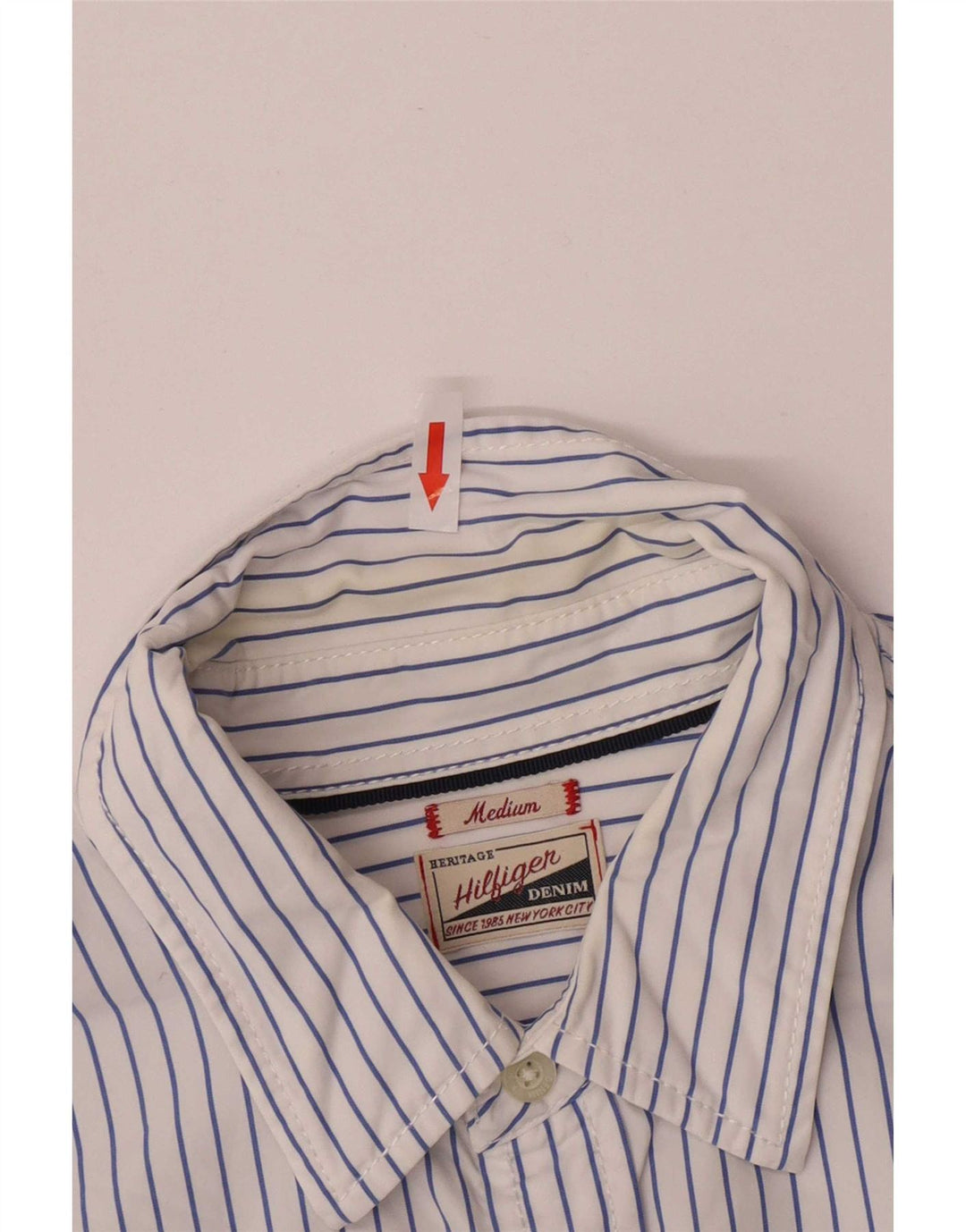 Cămașă pentru bărbați Tommy Hilfiger, cu culoare normală, din bumbac cu dungi albastre medii