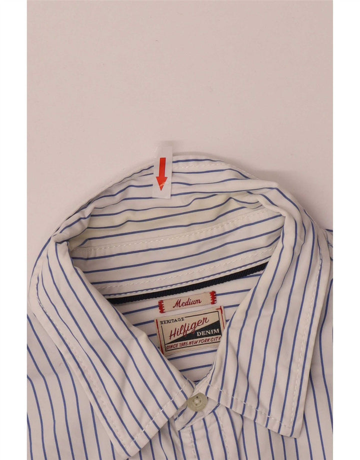 Cămașă pentru bărbați Tommy Hilfiger, cu culoare normală, din bumbac cu dungi albastre medii