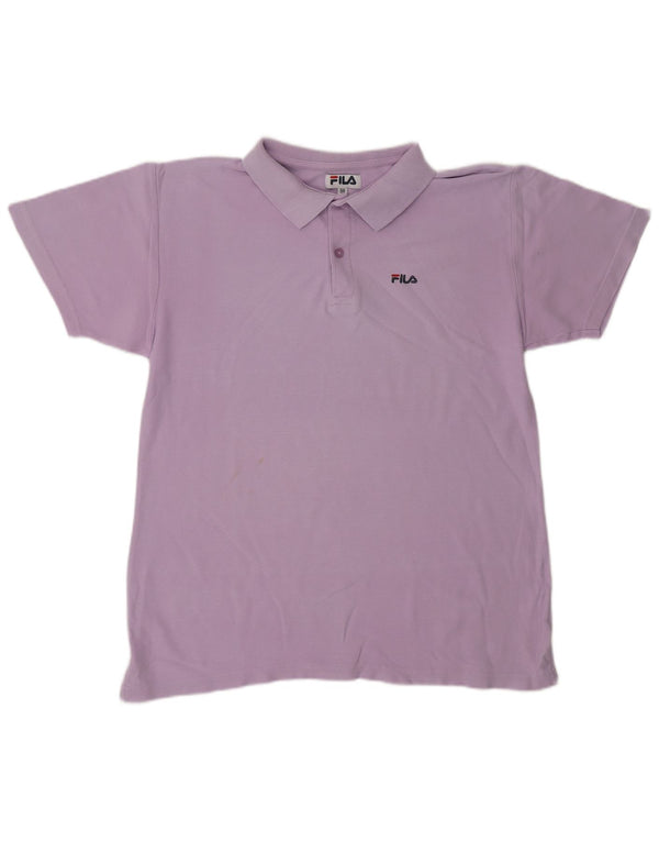 Tricou polo pentru bărbați FILA IT 50 bumbac violet mediu