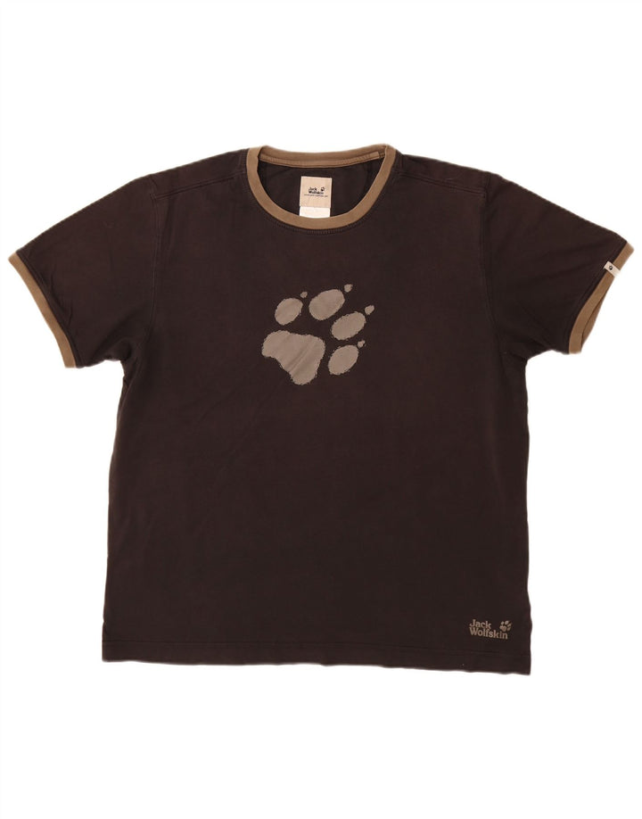 JACK WOLFSKIN Tricou grafic pentru bărbați Top UK 44 XL Bumbac negru