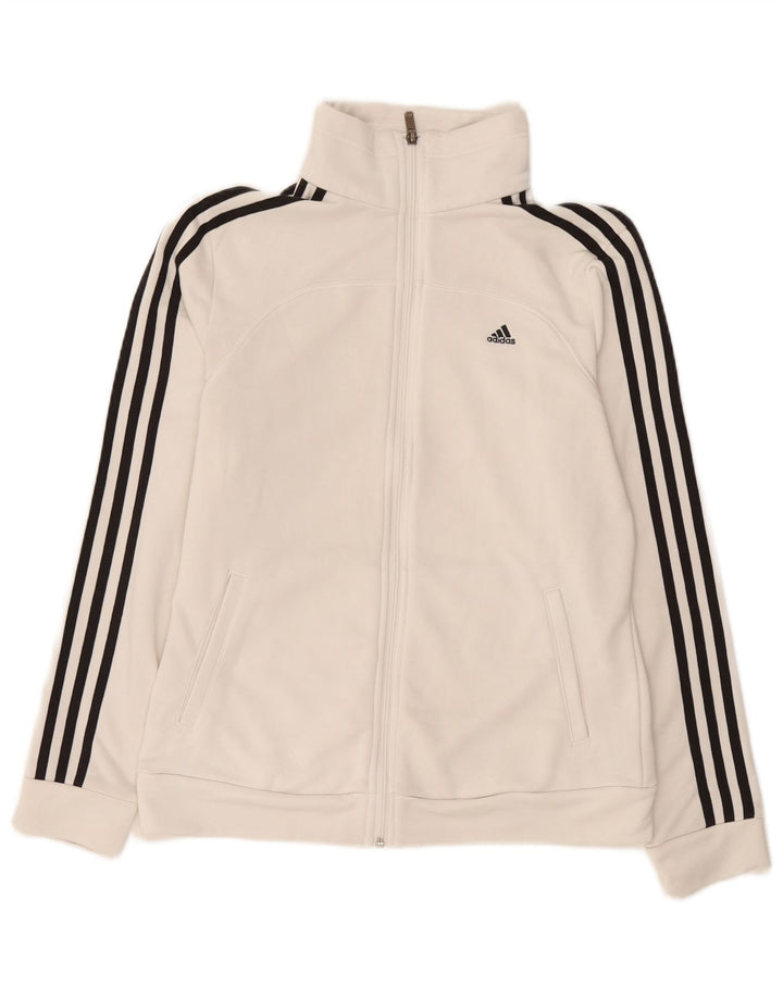 Jachetă de trening Climalite pentru femei Adidas UK 12/14 Medium White