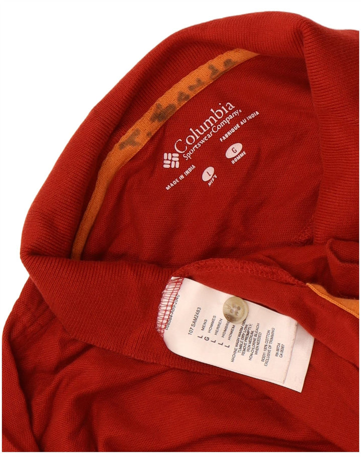 Tricou polo Columbia pentru bărbați, mare, roșu, bumbac